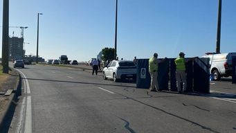 Siniestro de tránsito fatal en los accesos a Montevideo. Foto: Marcelo Auyanet, Subrayado.
