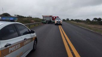 Foto: Policía Caminera. El accidente ocurrió en el kilómetro 125 de la ruta 8, en el mediodía de este lunes.