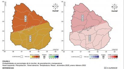 hasta febrero con lluvias por debajo de lo normal y temperaturas altas