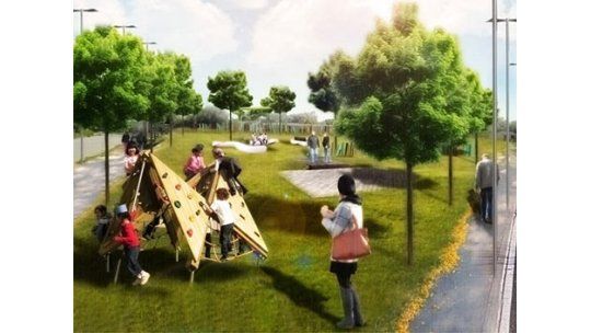 Comenzaron obras de la primera plaza de convivencia en Marconi