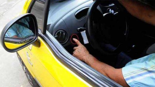 taxi botón de pánico