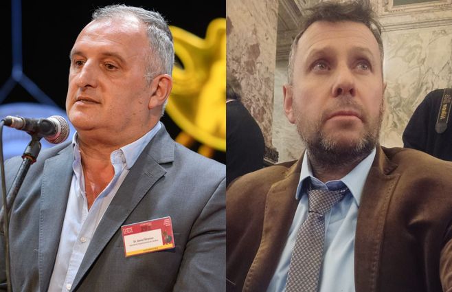 Daniel Ximénez, intendente de Lavalleja. Néstor Calvo, edil por el Partido Colorado. Fotos: Facebook 