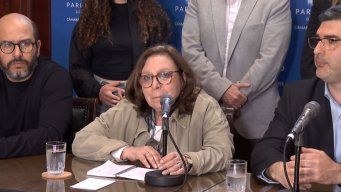 Conferencia de prensa del Frente Amplio el sábado de tarde.