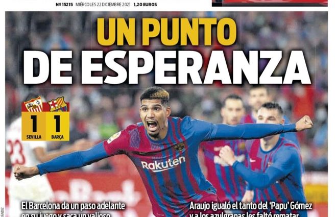 Araujo, el mejor en el peor momento de Barcelona en los últimos años 