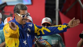 Maduro celebra la victoria. AFP