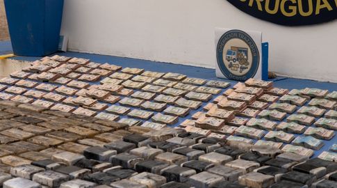 Foto: Ministerio del Interior. Droga y dinero incautados en operación Trazante.