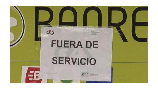 cajero fuera de servicio