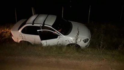 El coche de Barossi en Camino del Medio.&nbsp;