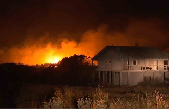 Imagen tomada en la noche del martes en Santa Isabel