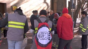 Foto: archivo movilización de trabajadores de Acodike en mayo.