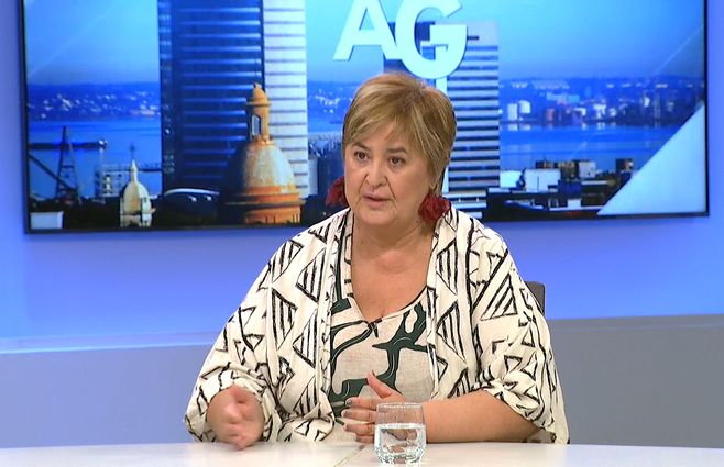 Sandra Lazo, ministra de Defensa, en Arriba Gente, canal 10.