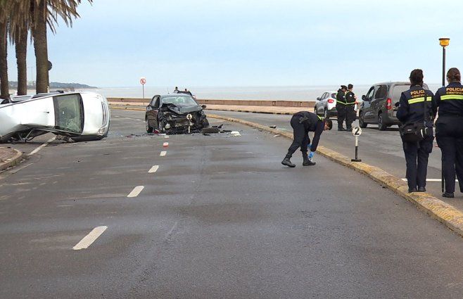 Foto: Subrayado. Accidente fatal del viernes en rambla y Perinetti, Punta Gorda.