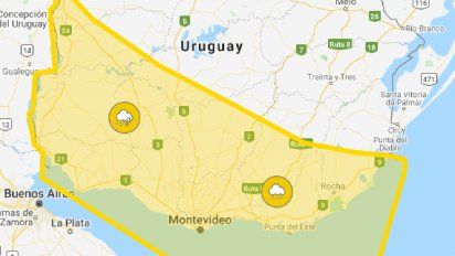 rige alerta amarilla por tormentas fuertes y lluvias intensas