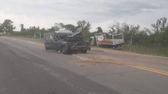 Accidente en ruta 3 de Paysandú. Foto: Pablo Blanc, corresponsal de Subrayado en Paysandú.