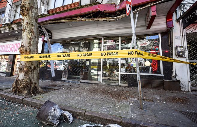 Explosión en el Centro de Montevideo. Foto: FocoUy