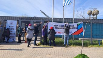 La UTU de Cruz de Carrasco este lunes 28 de agosto. Foto: Valeria de los Santos, periodista de Subrayado.
