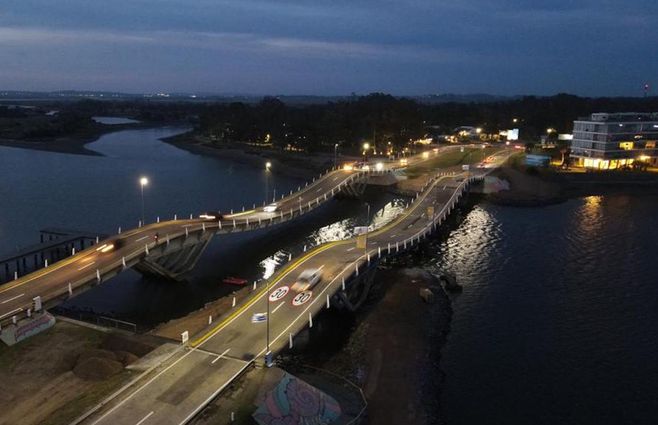 Vista del puente de La Barra. Foto: Intendencia de Maldonado