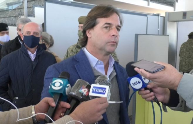 FOTO: Lacalle Pou en Rivera, el 28 de mayo.