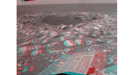 Robot  de la Nasa llega al cráter de Marte