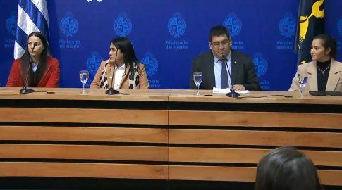 Foto: Subrayado. Conferencia de prensa en Ministerio del Interior este miércoles.