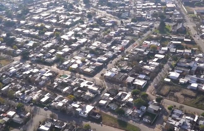 Foto: Ministerio del Interior. Durazno, vista aérea.