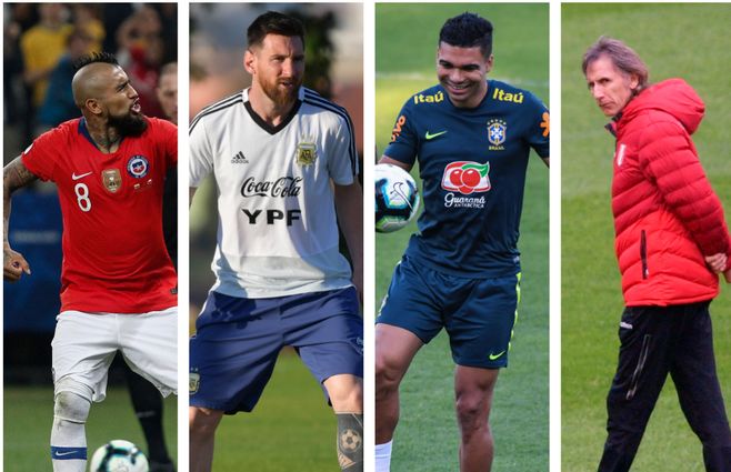 Vidal (Chile), Messi (Argentina), Casemiro (Brasil) y Gareca (Perú), figuras en las semifinales&nbsp;