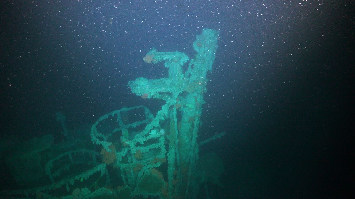 Buque hundido. Fuente: Schmidt Ocean Institute