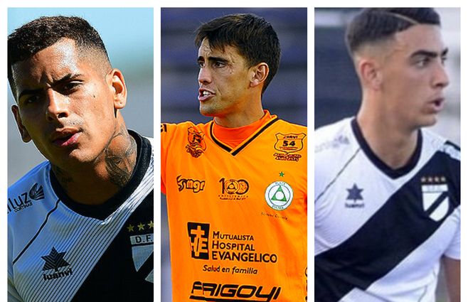 Loli Piñeiro (izquierda): su caso llevó a la postergación de la quinta fecha. Guirin (Centro) y José Luis Rodríguez (derecha) se suman a los casos positivos detectados esta semana. ¿Qué pasará con los compromisos de Danubio y Plaza Colonia de este fin de semana?