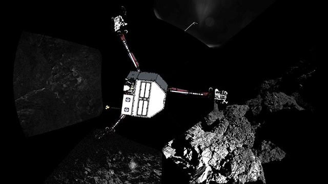 Se despertó el robot europeo Philae, posado sobre el cometa Churi
