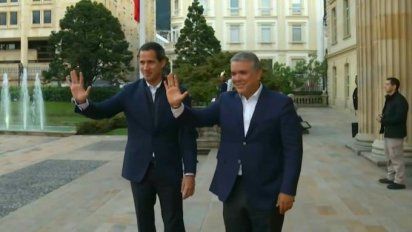Guaidó fue recibido por Iván Duque en la residencia de Nariño, en Bogotá.&nbsp;