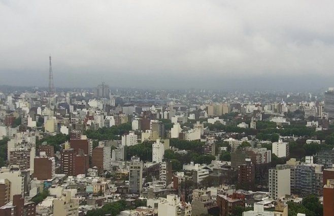Imagen aérea desde la torre de canal 10, sobre la hora 10:00 de este domingo.