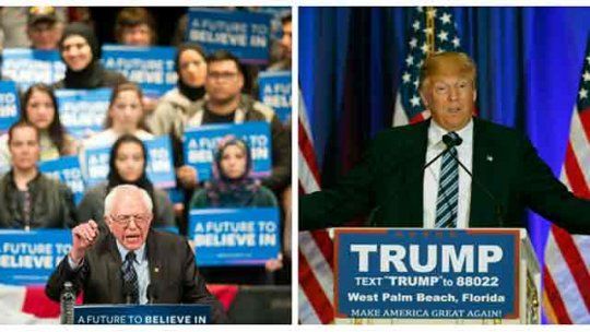 Bernie Sanders, Donald Trump
