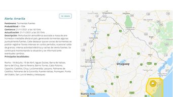 alerta meteorologica amarilla por tormentas fuertes en el este