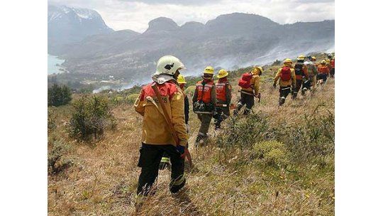 Bomberos uruguayos colaboran en el control del fuego en Chile
