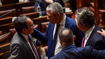 Bouvier y Carballo durante la interpelación en Diputados. Foto: FocoUy.