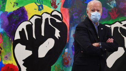 Joe Biden espera para celebrar la presidencia. (AFP).