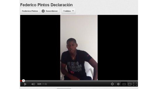 Pintos aclara su situación con Defensor en un video de Youtube
