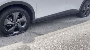 varios autos amanecieron con las cubiertas pinchadas en punta del este, senalan a tres jovenes captados en camaras