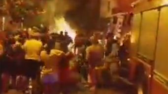 disturbios en tradicional fogata de los barrios sur y palermo