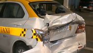 Choque múltiple y en cadena dejó a pasajeras de un taxi con lesiones leves, en avenida Italia y ex Propios