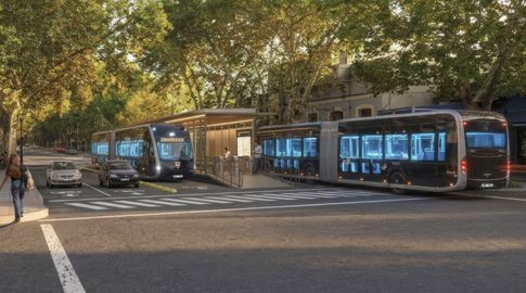 8 de Octubre, vista de Jaime Cibils hacia 18 de Julio.
