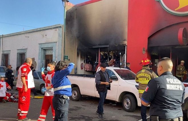 Explosión en México. Foto: Secretaría de Seguridad de Sonora, México, en X. 