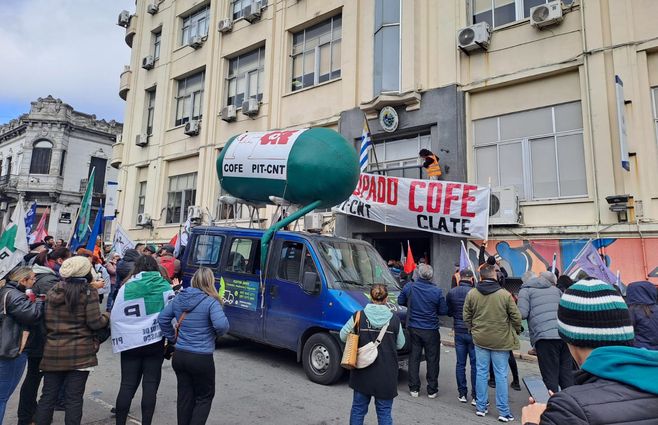 COFE ocupa el Ministerio de Trabajo. Foto: Valeria de los Santos