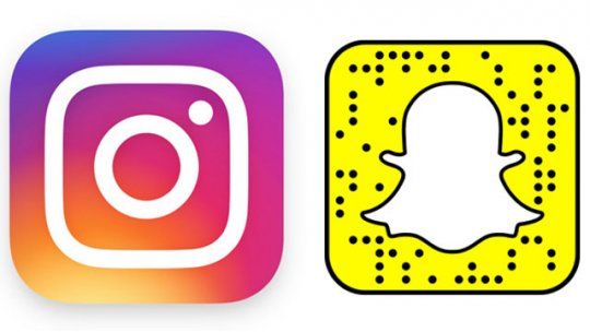 instagram snapchat logos