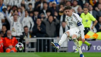 Valverde durante el partido de este miércoles. Foto: AFP