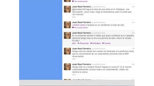 Juan Raúl Ferreira criticó a Sergio Adó, nuevo oferente de Pluna