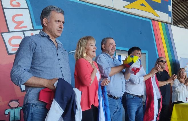 Los cuatro precandidatos del FA. Foto: Martín Corujo, corresponsal de Subrayado.