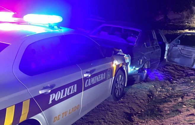  La persecución policial terminó en Empalme Olmos luego de una balacera.