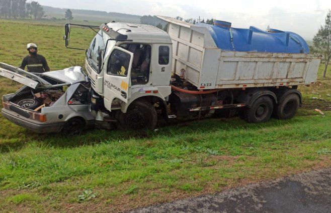 Foto: Policía Caminera. El accidente ocurrió en ruta 8, a la altura de Treinta y Tres.