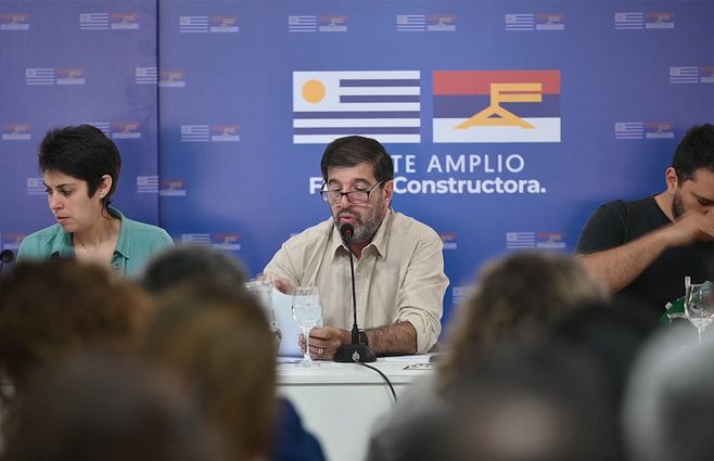 Presidente del FA Fernando Pereira y vicepresidenta Verónica Piñeyro.&nbsp;